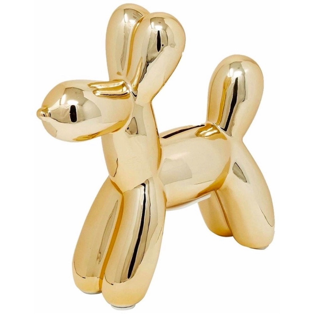 Gold balloon dog piggy bank decor